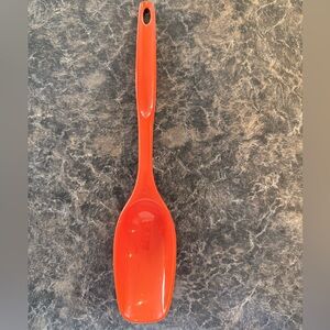 Vintage Foley Orange Plastic Serving Spoon Long Handle Retro Kitchen Utensil